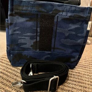 Quilted Koala Blue Camo Mini Luxe North South Bag